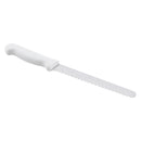 Adcraft wavy edge slicer with white handle, serrated blade for cutting.