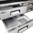 U-Star Chef Base Refrigerator, Two Solid Doors, 10.6 cu ft Capacity, in Stainless Steel