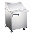 U-Star Refrigerated Mega Top Salad/Sandwich Prep Table, Single Solid Door, in Stainless Steel