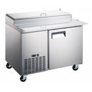Grista Refrigerated Pizza Prep Table, Single Solid Door, 12 cu ft Capacity, in Stainless Steel