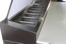 U-Star Refrigerated Pizza Prep Table, Three Solid Doors, 26.6 cu ft Capacity, in Stainless Steel
