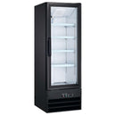 U-Star Merchandiser Refrigerator, Single Swing Glass Door, 8.5 cu ft Capacity, in Black