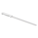12-inch roast slicer with white handle and straight blade