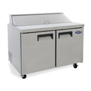 Grista Refrigerated Salad/Sandwich Prep Table, Two Doors, 47", in Stainless Steel