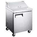 Grista Refrigerated Salad/Sandwich Prep Table, Single Door, 27" in Stainless Steel