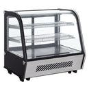 Black Diamond Refrigerated Countertop Display Case, Two Glass Doors, 4.2 cu ft, in Stainless Steel