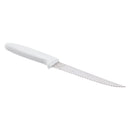 White utility knife with wavy serrated blade