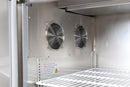 U-Star Refrigerated Pizza Prep Table, Three Solid Doors, 26.6 cu ft Capacity, in Stainless Steel