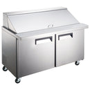 Grista Refrigerated Mega Top Salad/Sandwich Prep Table, Two Doors, 60", in Stainless Steel