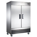 Grista Reach-In Freezer, Double Solid Doors, 46.7 cu ft, in Stainless Steel
