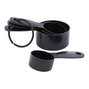 Adcraft Get-A-Grip Measuring Cup Set with Santoprene Handles, in Black