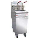 Black Diamond Gas Deep Fryer, Natural Gas, 40 lb, 90K BTU, in Stainless Steel