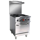 Black Diamond 24" Gas Range with Oven, 4 Burners, in Stainless Steel