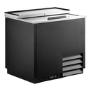 U-Star Glass Froster, Single Sliding Door, 9.2 cu ft Capacity, in Black