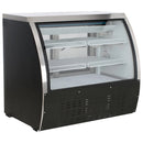 U-Star Curved Glass Refrigerated Deli Case, 48"W, 15.5 cu ft Storage Capacity, in Black