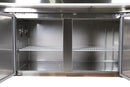U-Star Refrigerated Pizza Prep Table, Three Solid Doors, 26.6 cu ft Capacity, in Stainless Steel