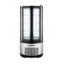 Black Diamond Countertop Refrigerated Cake Display, Single Glass Door, 3.53 cu ft, in Stainless Steel