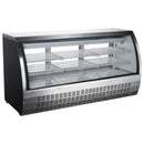 U-Star Curved Glass Refrigerated Deli Case, in Black