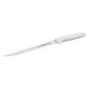 Adcraft wavy-edge utility/slicer knife with white handle and engraved blade