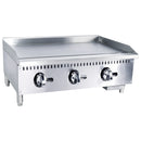 Black Diamond 36" Standard Series Gas Griddle, 3 Burners, in Stainless Steel