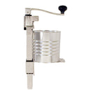 Metal economy can opener with black handle and lever for large cans