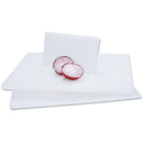 Adcraft white cutting board, rectangular, with sliced red onion on top