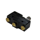 Micro switch for PM-20 with black housing and three gold screw terminals