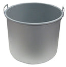 Gray aluminum inner pot liner with two side handles and round rim
