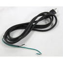 Black power cable with 2-prong plug and green/white wire leads