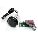 Round black thermostat dial with wiring harness and control circuit board, for HCD's