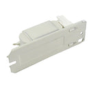 Heated display transformer with mounting bracket, white plastic housing and wire terminals