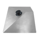 Stainless steel lid with black knob handle