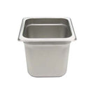 Adcraft 200S6 Deli Pan, Sixth Size, 6 Inch Deep, Stainless Steel